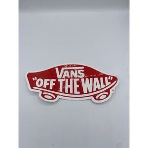 Vans "Off The Wall" Shoes Skateboard Red White 4.5x11 Large Sticker